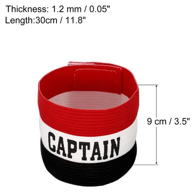 Produktbild von Kapit?nsarmband elastisch Armband fš¹r Fu?ballteamschulung Schwarz Wei? Rot