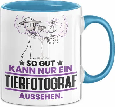 Produktbild von Tierfotograf Geschenk Tasse So Gut Kann Nur Ein Tierfotograf Aussehen Geschenkidee Kaffee-Becher (Blau)