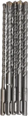 Immagine prodotto di 5 pezzi Set di punte per muratura 6 mm 8 mm 10 mm 12 mm 14 mm Diametro del punzone 210 mm Lunghezza Punte per martelli elettrici
