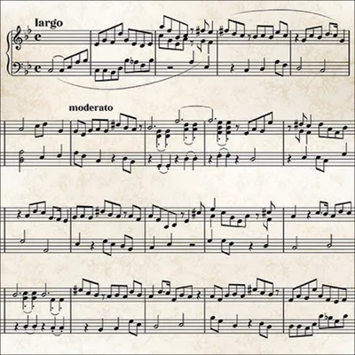 Produktbild von 20 Servietten Musik Noten 33cm
