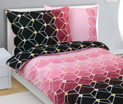 Obrázek produktu pro Povlečení bavlněné - Růžová - 140x200, 70x90