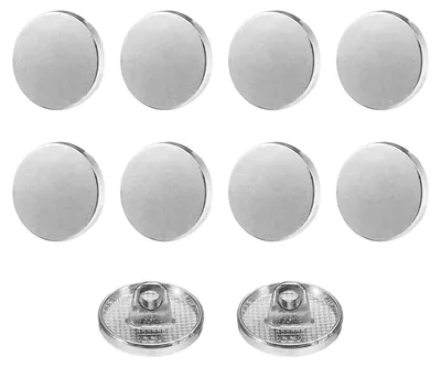 Produktbild von 10 Stück Metallknöpfe, 12 mm, für Kleidung und Bastelarbeiten