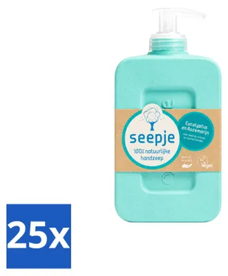 Image de 25 savons pour les mains Seepje, eucalyptus et romarin - 300 ml - Pack économique - 25 pièces