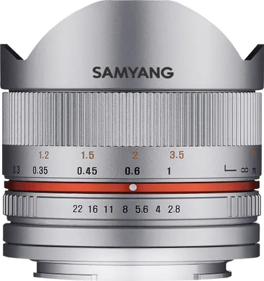 Produktbild von Samyang MF 8mm F2,8 Fisheye II APS-C Sony E silber