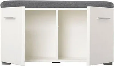 Produktbild von Dmora Flurkommode Cannole 79x35x45h cm Weiß, ein Regal 2 Türen