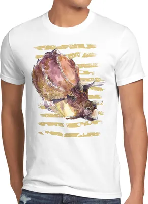 Produktbild von BaumwolleCloud Triceratops Herren T-Shirt dinosaurier dreihorn