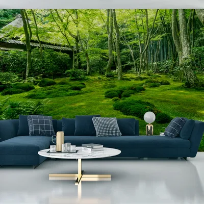 Produktbild von Muralo XXL Selbstklebende FOTOTAPETE Japanischer GARTEN Moos Baum Wald (B) 360 cm x (H) 240 cm Tapete Wandtapete WOHNZIMMER SCHLAFZIMMER 5131