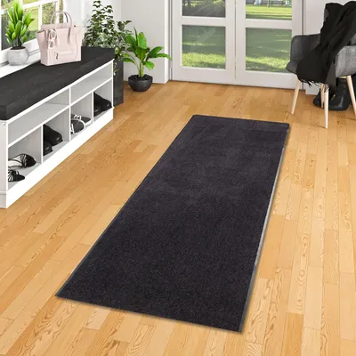Produktbild von Läufer Proper Tex Uni Schwarz 90 cm Breite in 20 Größen, Größe:90x400 cm