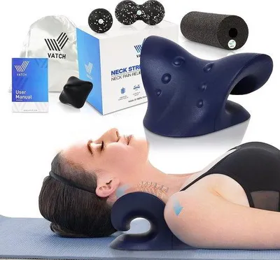 Produktbild von Famanu Nackenmassage-Set 5-in-1: Nackenverlängerung, Faszienrolle & Massagebälle