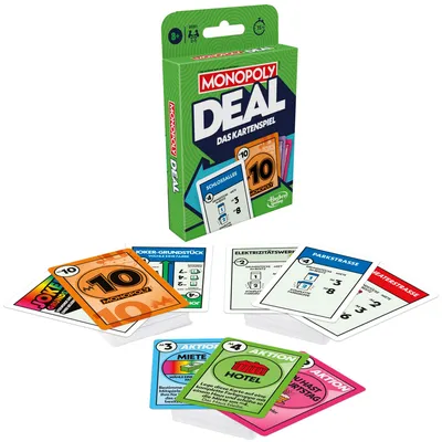 Produktbild von Monopoly Deal, Kartenspiel, Wirtschaftliche Simulation, 8 Jahr(e), 15 min