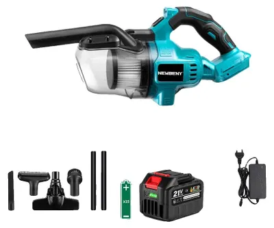 Image de Aspirateur électrique, modèle sans fil, puissance d'aspiration élevée, lot de 1 batterie de 4,5 Ah