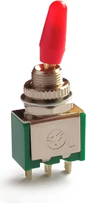 Produktbild von Mini Kippschalter 3-Pin 1-UM Ein/Ein 250V 2A Miniatur Schalter Metall Rot