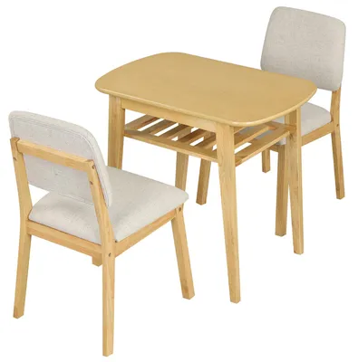 Obrázok produktu pre Jedálenská zostava COSTWAY pozostávajúca z:
* Drevený jedálenský stôl s odkladacou plochou
* 2 stoličky
* 2 čalúnené stoličky
* Vhodná pre 2 osoby
* Ideálna do jedálne alebo kuchyne