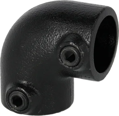 Produktbild von Rohrverbinder Kniestück schwarz 1 1/4" (42,4 mm), 90° AVERDE