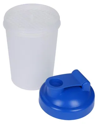 Image de Shaker "Protein" 0,40 l - Shaker fitness pour boissons protéinées & sportives avec tamis amovible - Gobelet à secouer pour un mélange parfait - translucide/teal
