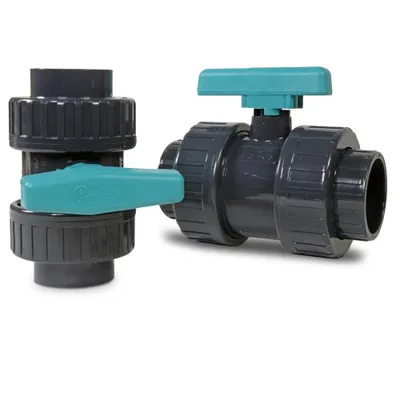 Produktbild von 2 Stk. POOL Total Kugelhahn PVC-U 50 mm ''SAFE'' Klebemuffe