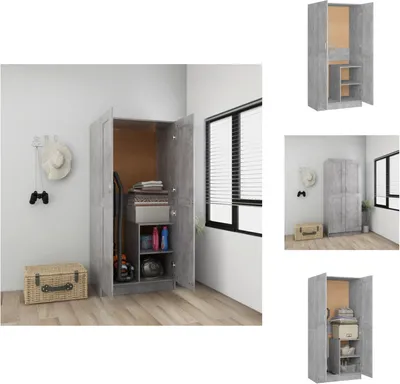 Imagen del producto de vidaXL Armario gris hormigón, 82,5 x 51,5 x 180 cm, material de madera, - Armarios
