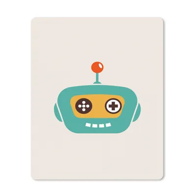 Produktbild von MuchoWow® Mauspad Mousepad Roboter - Gesicht - Antenne - Technik - Junge - Kind 30x40 cm - Mousepads - Maus Mat - Pad - Mausunterlage - Mausmatten