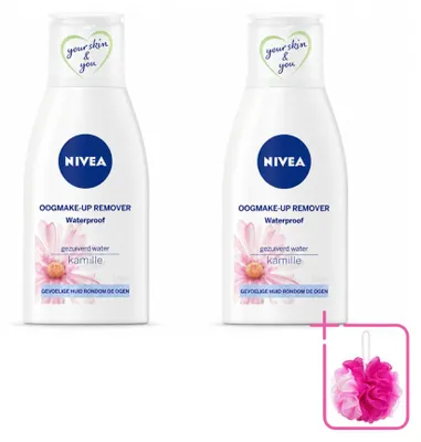 Productafbeelding van 2 x NIVEA Oogmake-up remover voor waterproof make-up - 125 ml - Voordelijnverpakking - 2 stuks