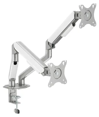 Zdjęcie produktu dla Uchwyt biurkowy na dwa monitory Spacetronik SPA123S sprężyna mechaniczna 17-32 cale