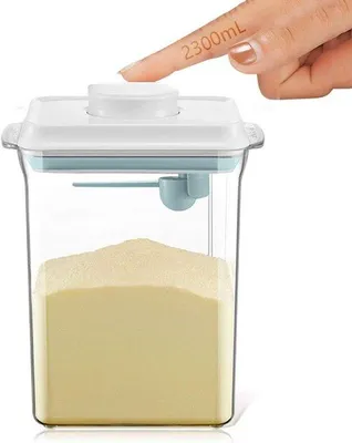 Produktbild von Famanu Milchpulverdispenser 2,3 Liter - Tragbare Milchpulverbox mit Löffel
