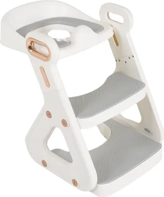 Produktbild von Cangaroo Toilettentrainer i-Stairs White Grey klappbar mit Treppe 110894