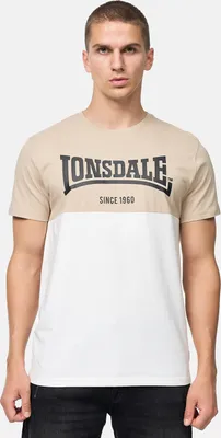 Immagine prodotto di T-shirt uomo regular fit SANDSCOVE Sand/Off-White/Black XXL Lonsdale