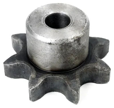 Obrázok produktu pre Ozubené koleso 12B, 8 zubov, s nábojom, kalené, P: 19,05, 3/4″, Ozdowski, jednoradové