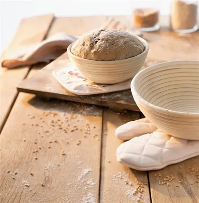 Produktbild von Gärkorb aus Peddigrohr, klein, Ø 18 cm, Brotform