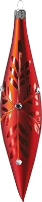 Produktbild von Roter Weihnachtstropfen mit Schneeflocke
