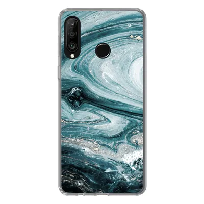 Produktbild von MuchoWow® Handyhülle Schutzhülle Hülle für Huawei P30 Lite Marmor - Mineralien - Naturstein Silikon Softcase Handy Hülle - Handyhülle