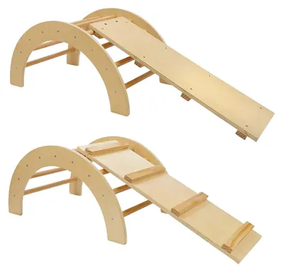 Produktbild von Holzbogen mit Rutsche Set - Spielbogen für Kinder