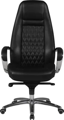 Image de FineBuy AUSTIN : chaise de bureau en cuir véritable noir, chaise de bureau ergonomique, fauteuil de direction élégant, chaise pivotante réglable en hauteur