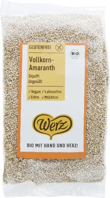 Zdjęcie produktu dla Płatki amarantusa pełnoziarnistego, ekspandowane - bezglutenowe, 125g, opakowanie 10 sztuk