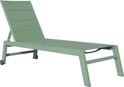 Produktbild von Sonnenliege BARBADOS aus salbeigrünem Textilene - Aluminium salbeigrün