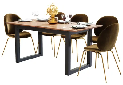 Esstisch Wildeiche Anthrazit 120 cm, Ansicht