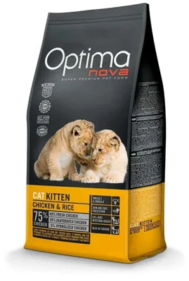 Immagine prodotto di Cibo secco OPTIMANOVA per gatti con pollo e riso per gattini - 8 kg