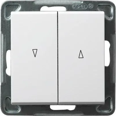 Image de Bouton-poussoir de store blanc Ospel Sonata ŁP-7R/m/00