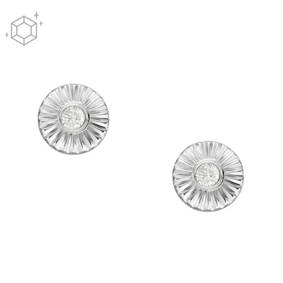 Produktbild von Fossil JFS00617040 Ohrstecker Damen Texture Circle Zirkonia Sterling-Silber