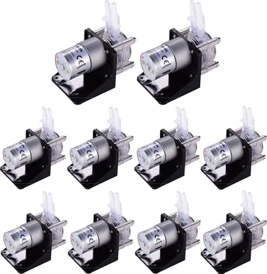 Obrázek produktu pro 10X GROTHEN DC 12V peristaltické čerpadlo se silikonovou hadicí s vysokým průtokem vody Dávkovací vakuové čerpadlo Samonasávací antikorozní nastavitelný průtok pro DIY akvarijní laboratoř Chemická analýza Dávkování přísad L-Style