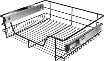 Produktbild von KESSER® Teleskopschublade  Küchenschublade  Küchenschrank  Korbauszug  Schrankauszug  Vollauszug  Schublade, Schwarz, 1x 60cm