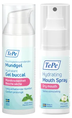 Produktbild von 2er-Set Feuchtigkeitsspendendes Mundspray und Mundgel, Mundtrockenheit