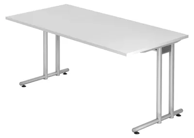 Zdjęcie produktu dla Biurko bümö seria N – kolor: biały, wymiary: 160 x 80 cm