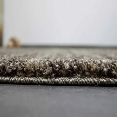 Produktbild von Designer Teppich Wohnzimmer weich mit dichtem Flor meliert versch. Farbvarianten, Farbe:Braun, Maße:200x290 cm