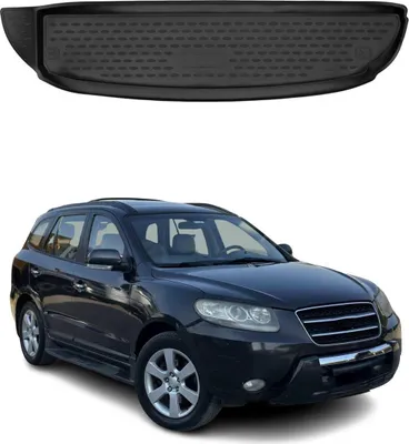 Image de Tapis de coffre pour Hyundai Santa Fe 2006-2012 Caoutchouc TPE noir