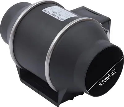 Obrázek produktu pro Odtahový ventilátor, průtok vzduchu 220 m³/h, výkon 35 W, černý, EU
