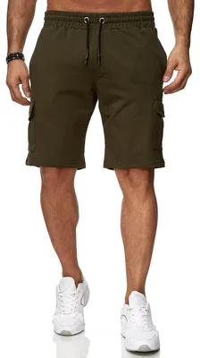 Produktbild von Reslad Kurze Hose Herren Cargo Bermuda Shorts Jogginghose Sport-Hose RS-5069 Khaki S