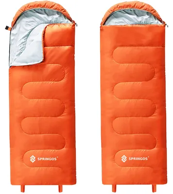 Immagine prodotto di Sacco a pelo, Tourist, 2 in 1, arancione, 205x73 cm, Springos