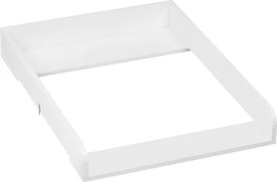 Produktbild von WOLTU Wickelaufsatz, Wickelkommode Aufsatz 60x10x80 cm, Wickelbrett für Kommode 46,5-50 cm tief, Wickeltischaufsatz mit 2 Kippschützen, MDF, Weiß