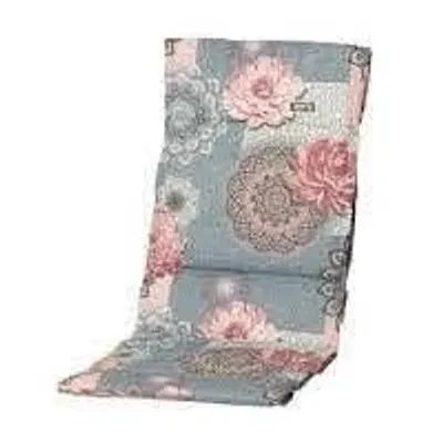 Produktbild von Madison Tuinstoelkussen 123x50 cm aus Faser Lisa in Pink, wasserabweisend, passend für verstellbare Gartenstühle